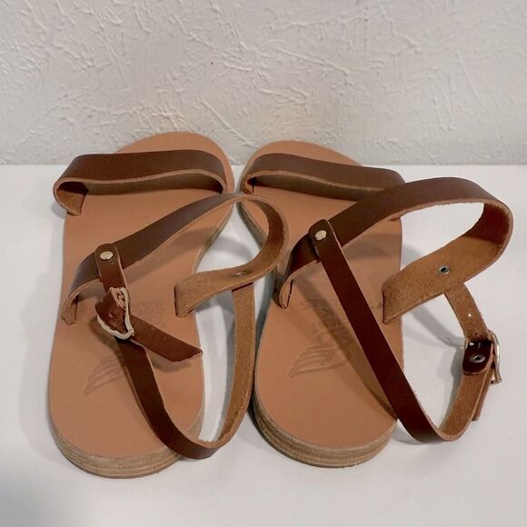 Ancient Greek Sandals Clio Brown Leather Sandals Size 36 US 6 VGUC - Picture 5 of 7